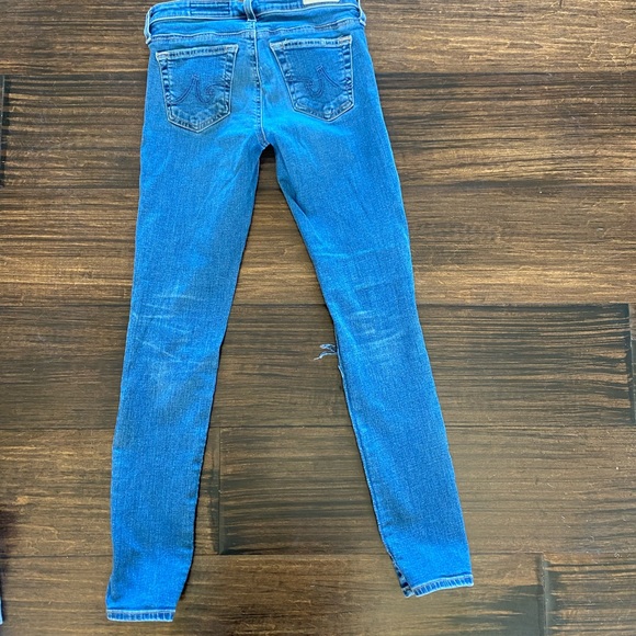 AG skinny light wash distressed jeans, size 25R - Picture 2 of 3